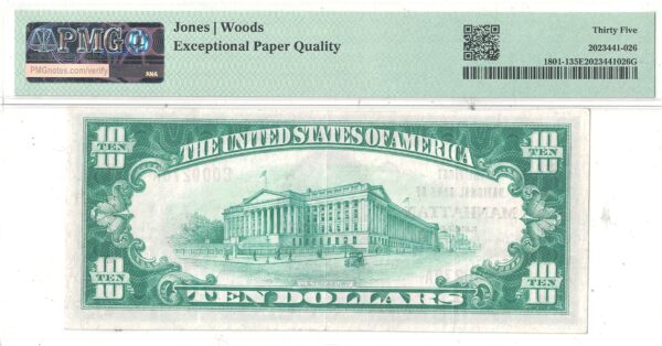 1929 $10 Manhattan, Kansas Charter 3782 PMG VF-35 EPQ - Image 3