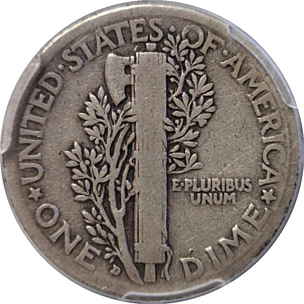 1916-D Mercury Dime.   -   PCGS VG-8 - Image 3