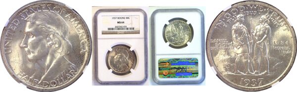 1937 Boone Commemorative Half Dollar  -  NGC MS-64