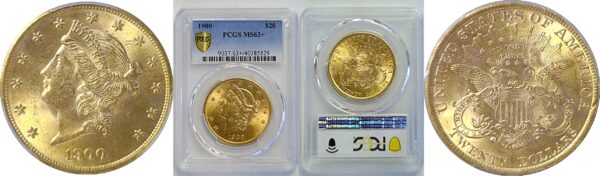 1900 $20 Liberty  -  PCGS MS-63+