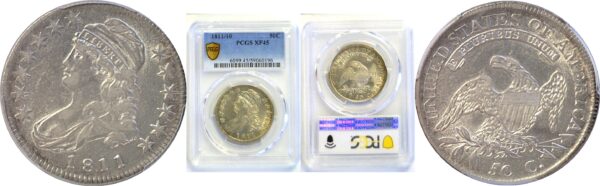 1811/10 Bust Half Dollar  -  PCGS XF-45