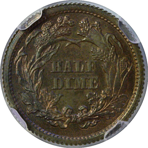 1864 Pattern Seated Half Dime. J-378  -  NGC PR-67 RB - Image 3