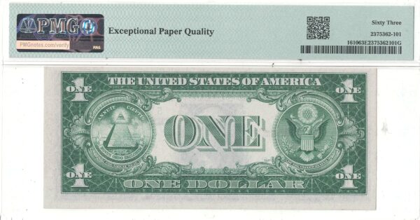 1935-A $1 Silver Certificate Experimental (S) Fr-1610 PMG CHOICE CU-63 EPQ - Image 3