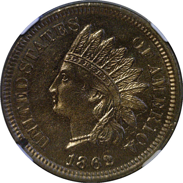 1862 Indian Head Cent. -  NGC MS-62 - Image 2