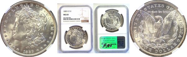 1889-O Morgan Dollar  -  NGC MS-64
