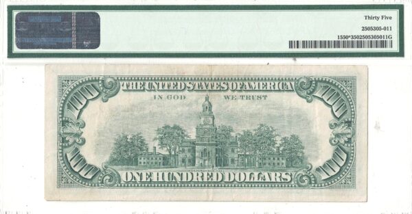 1966 $100 Legal Tender Star Note Fr-1550* PMG VF-35 - Image 3
