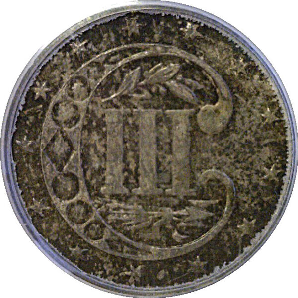 1872 Silver Three Cent. -  PCGS MS-64.  CAC - Image 3