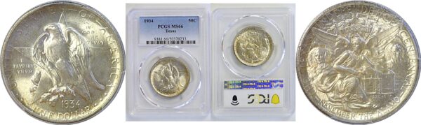 1934 Texas Commemorative Half Dollar. -  PCGS MS-66