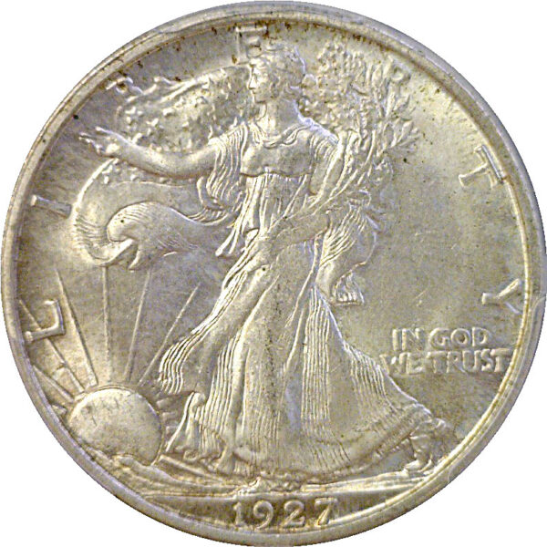 1927-S Walking Liberty Half Dollar.  -  PCGS MS-63. CAC - Image 2