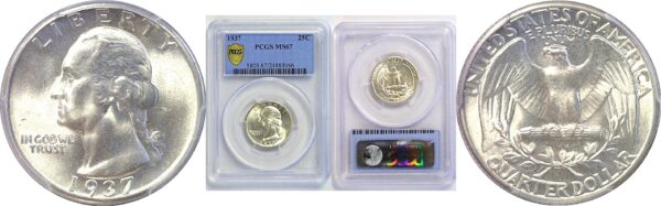 1937 Washington Quarter. -  PCGS MS-67