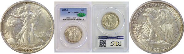 1927-S Walking Liberty Half Dollar.  -  PCGS MS-63. CAC