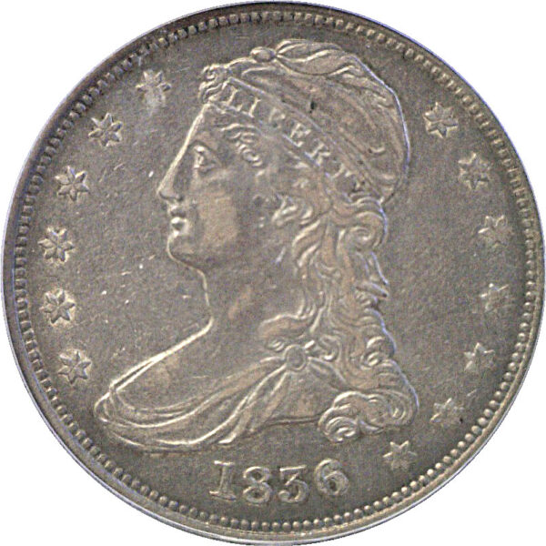 1836 Reeded Edge. Bust Half Dollar  -  PCGS XF-40 - Image 2