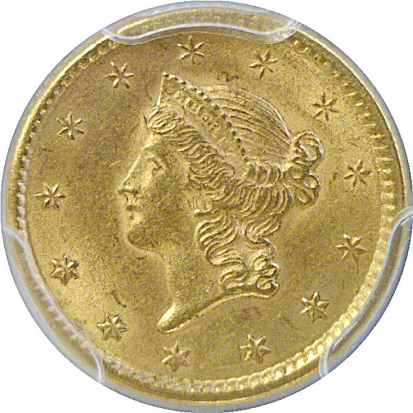 1851 One Dollar Gold Coin. -  PCGS MS-63 - Image 2