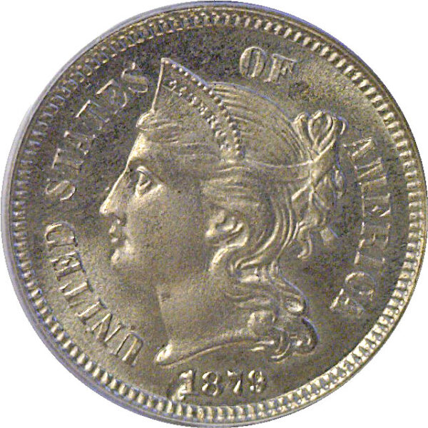 1879 Nickel Three Cent  -  PCGS MS-64 - Image 2