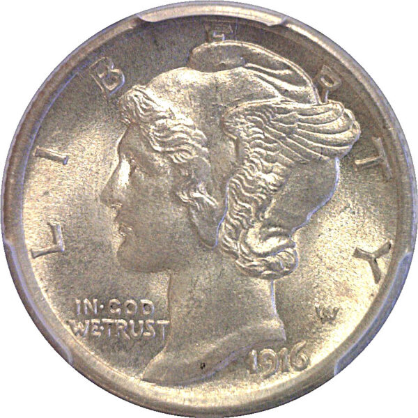 1916 Mercury Dime. -  PCGS MS-65 FB - Image 2