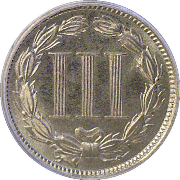 1879 Nickel Three Cent  -  PCGS MS-64 - Image 3