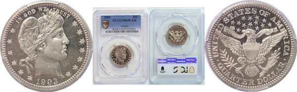 1903 Barber Quarter  -  PCGS PR-65 CAM