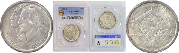 1935-D Arkansas Commemortive Half Dollar. -  PCGS MS-66