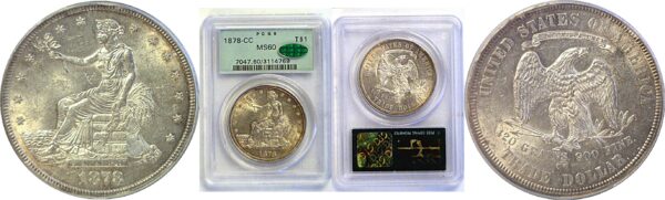 1878-CC Trade Dollar. -  PCGS MS-60.  CAC