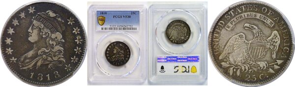 1818 Bust Quarter  -  PCGS VF-30