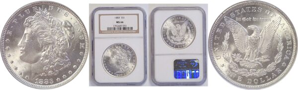 1883 Morgan Dollar. -  NGC MS-66