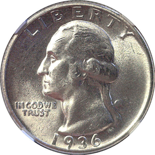 1936-D Washington Quarter. -  NGC MS-62 - Image 2
