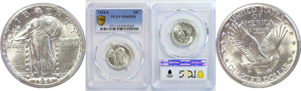1924-S Standing Liberty Quarter. -  PCGS MS-65 FH