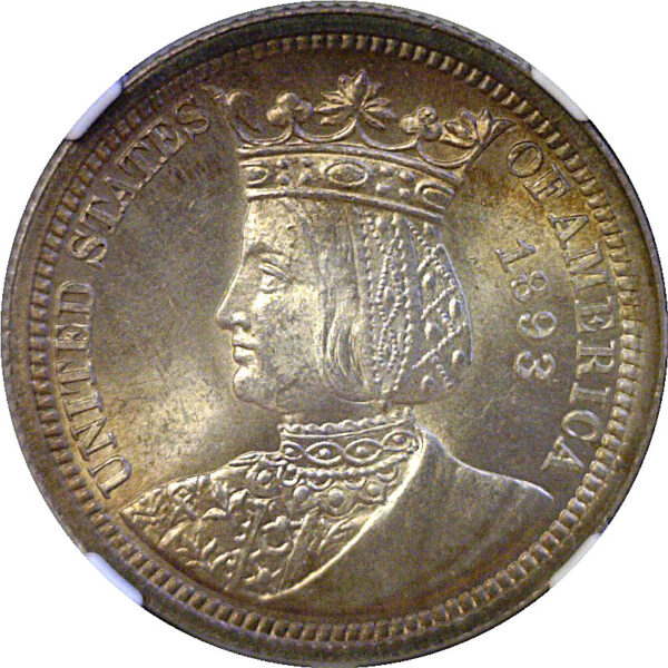 1893 Isabella Commemorative Quarter  -  NGC MS-65 - Image 2