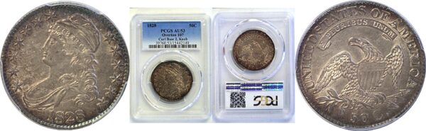1828 Bust Half Dollar. -  PCGS AU-53