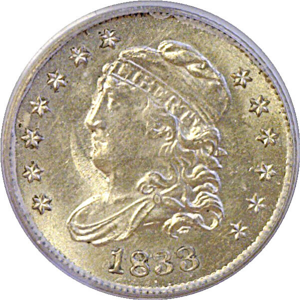 1833 Bust Half Dime  -  PCGS MS-63  CAC - Image 2