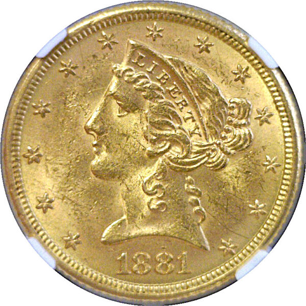 1881 $5 Liberty  -  NGC MS-63 - Image 2