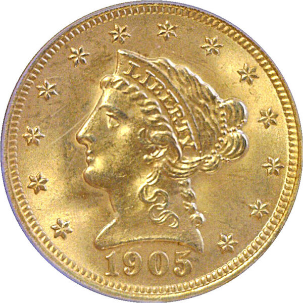 1905 $2 1/2 Liberty  -  PCGS MS-65 - Image 2