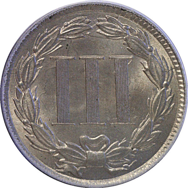 1881 Nickel Three Cent  -  PCGS MS-65  CAC - Image 3