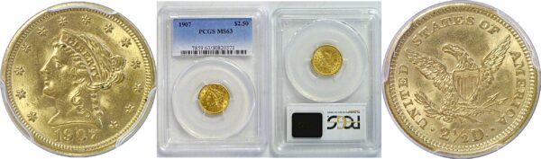 1907 $2 1/2 Liberty  -  PCGS MS-63
