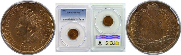 1883 Indian Head Cent. -  PCGS MS-64 RB