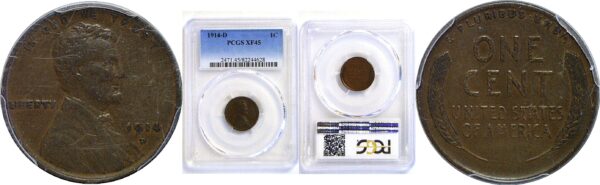 1914-D Lincoln Cent  -  PCGS XF-45