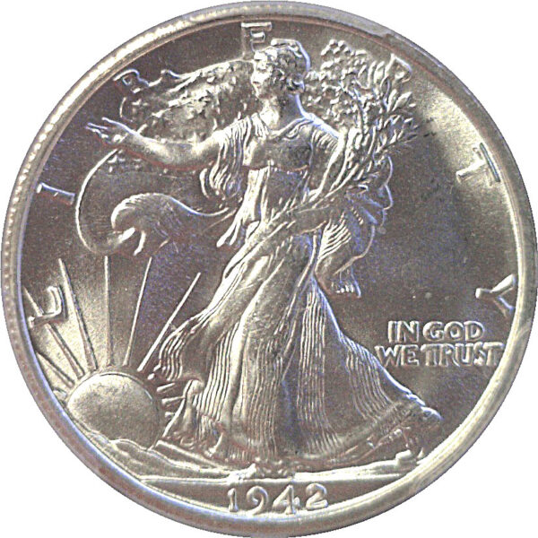 1942-S Walking Liberty Half Dollar  -  PCGS MS-66  CAC - Image 2