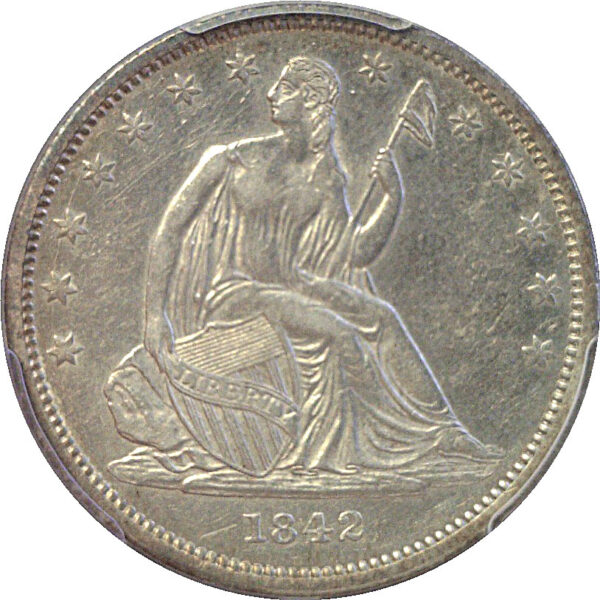 1842 Seated Liberty Half Dollar. -  PCGS AU-50 - Image 2