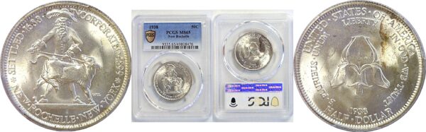 1938 New Rochelle Commemorative Half Dollar. -  PCGS MS-65
