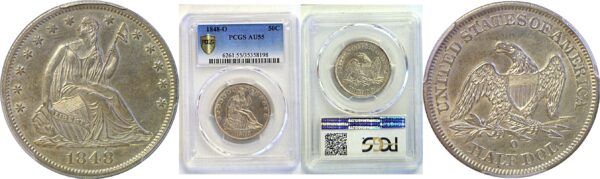 1848-O Seated Liberty Half Dollar. -  PCGS AU-55