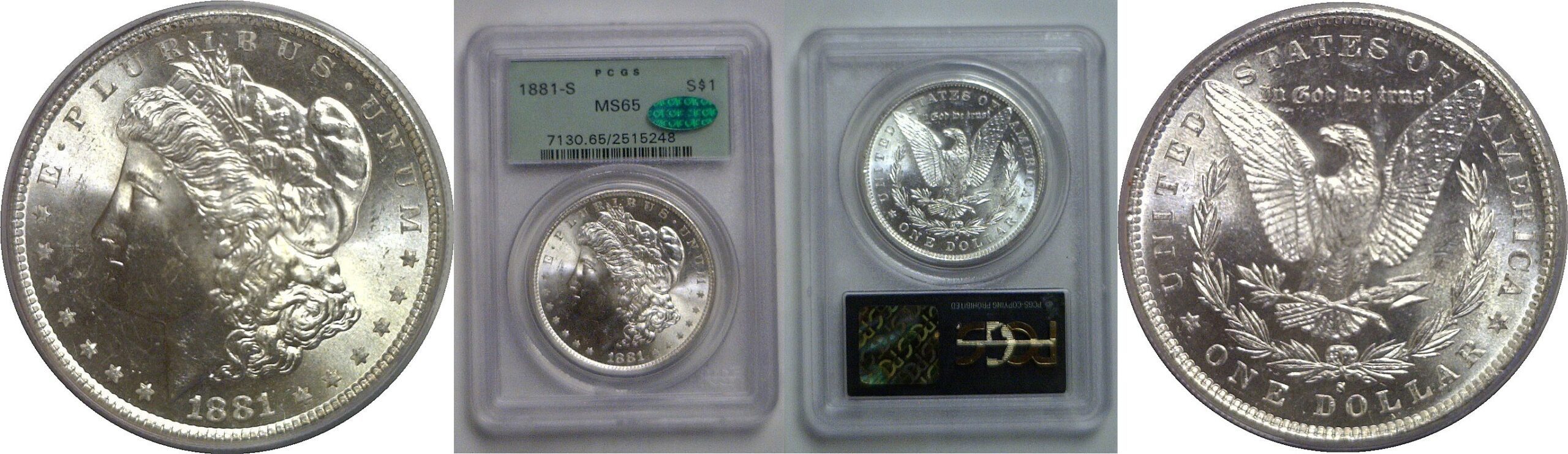 1881-S Morgan Dollar  -  PCGS MS-65  CAC