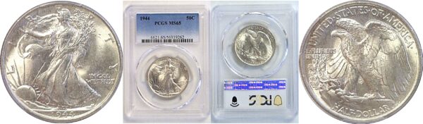 1944 Walking Liberty Half Dollar. -  PCGS MS-65