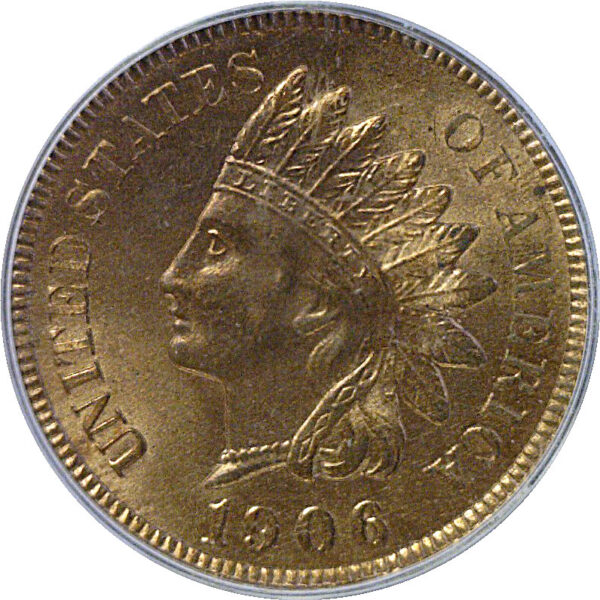 1906 Indian Head Cent  -  PCGS MS-64 RD  CAC - Image 2