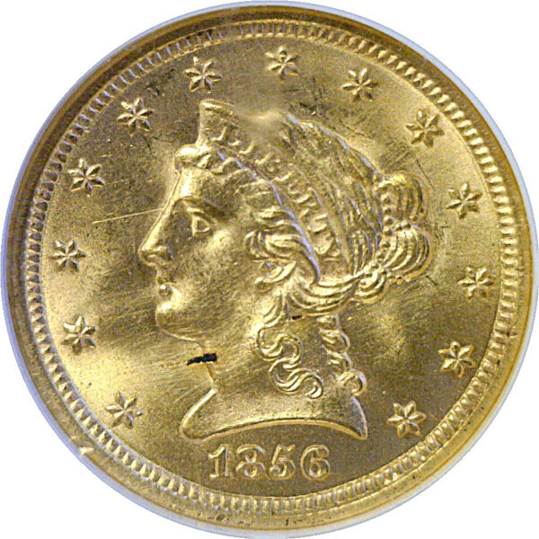 1856 $2 1/2 Liberty  -  NGC MS-62 - Image 2
