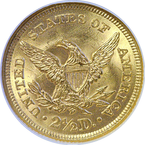 1856 $2 1/2 Liberty  -  NGC MS-62 - Image 3