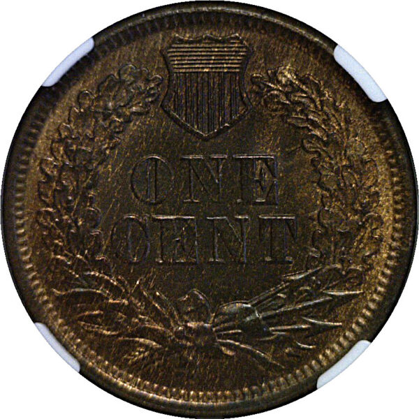 1865 Indian Head Cent  -  NGC MS-64 RB - Image 3