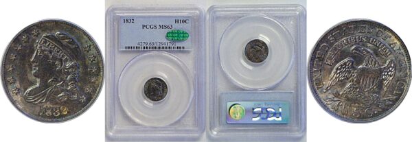 1832 Bust Half Dime  -  PCGS MS-63  CAC