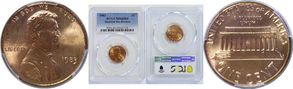 1983 Doubled Die Reverse Lincoln Cent -  PCGS MS-66 RD