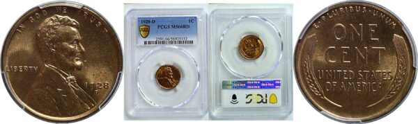 1928-D Lincoln Cent. -  PCGS MS-66 RD