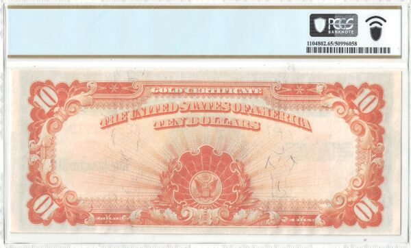 1922 $10 Gold Certificate Fr 1173 PCGS Gem CU-65 PPQ - Image 3